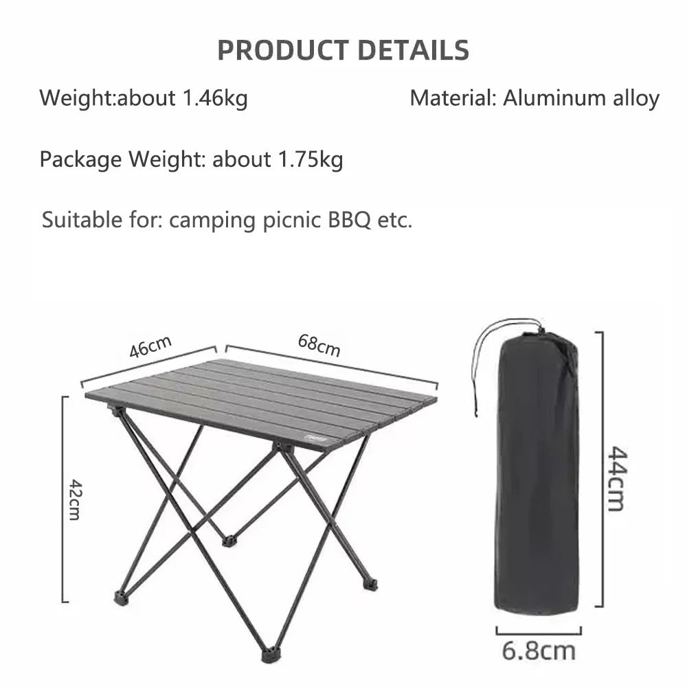 Premium Grilltisch aus Aluminium Tragbar und Faltbar