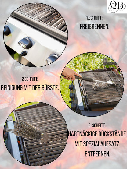 Grillreinigungsbürste mit einzigartigem Schaber
